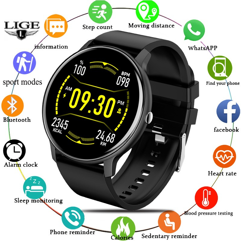 Smartwatch Watches Brands For Women - Relógio inteligente da marca LIGE, para