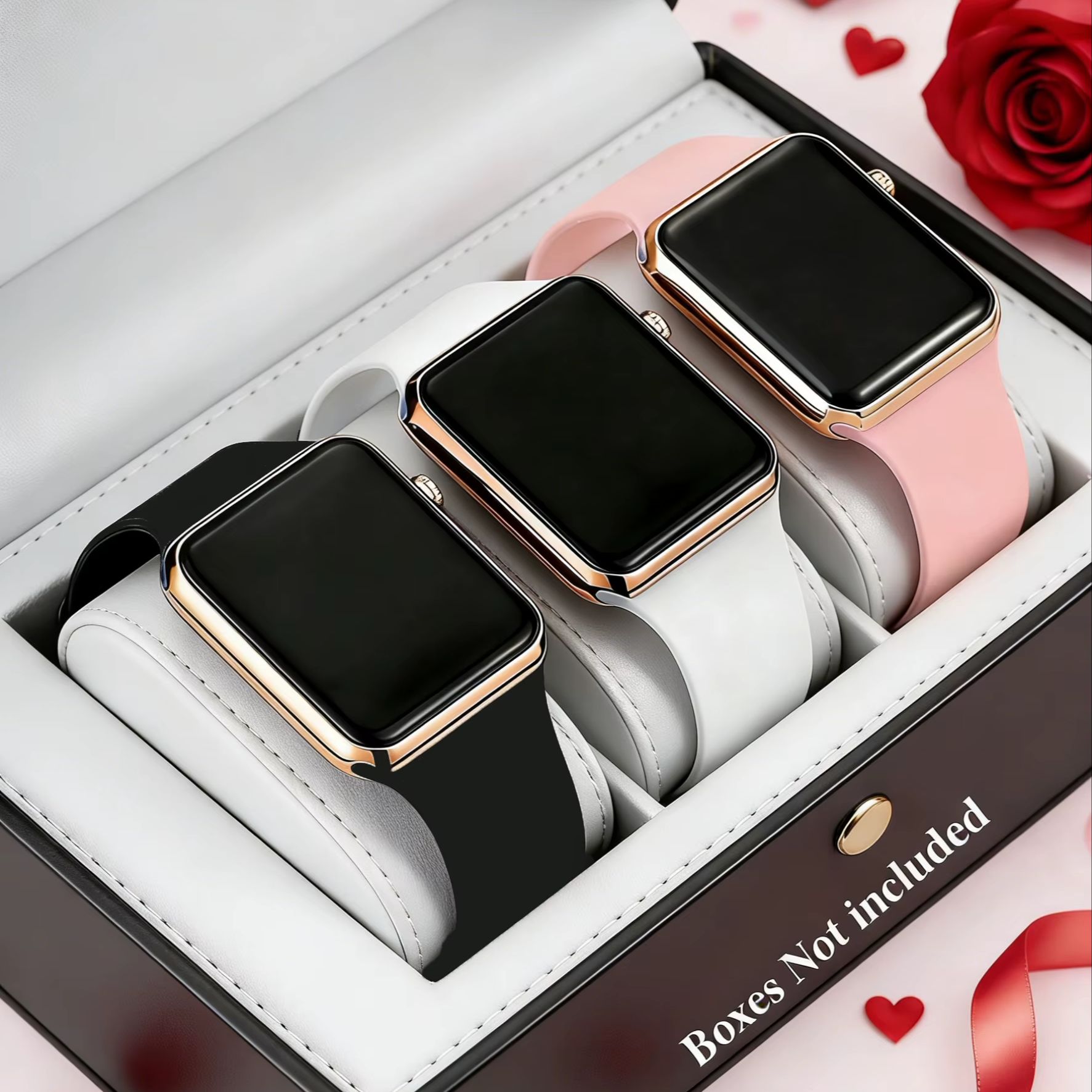 Smartwatch Watches For Girls - Conjunto de 3 relógios eletrónicos, bonitos