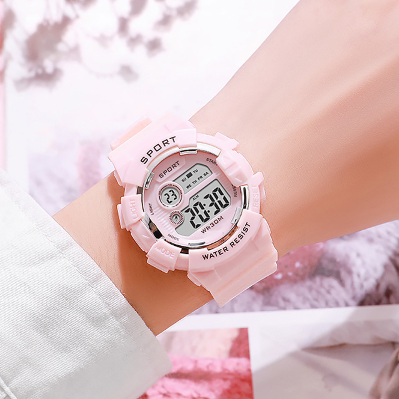 Smartwatch Watches For Girls - Moda crianças relógios luminosos à prova
