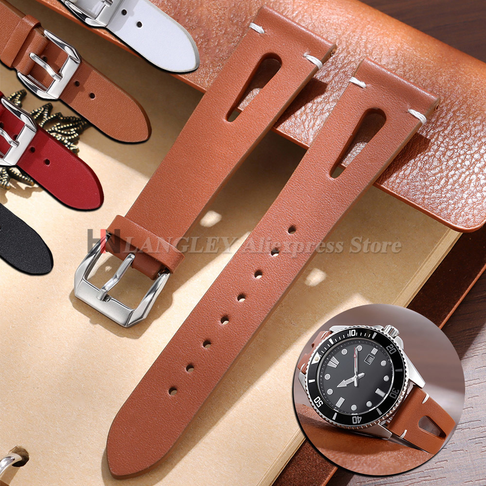 Smartwatch Vintage Watches For Women - Pulseira de relógio em couro genuíno,