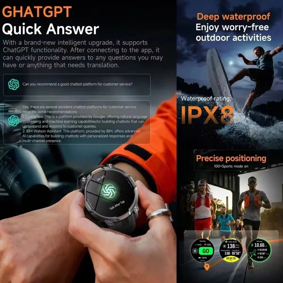 Relógio inteligente GPS profis - Altimeter Compass Watch avaliação e preço