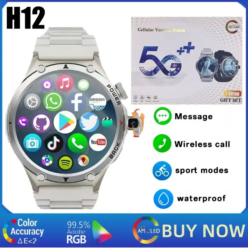H12 Smartwatch Android 4G LTE  - Smartwatch Watches For Women With Gps avaliação e preço