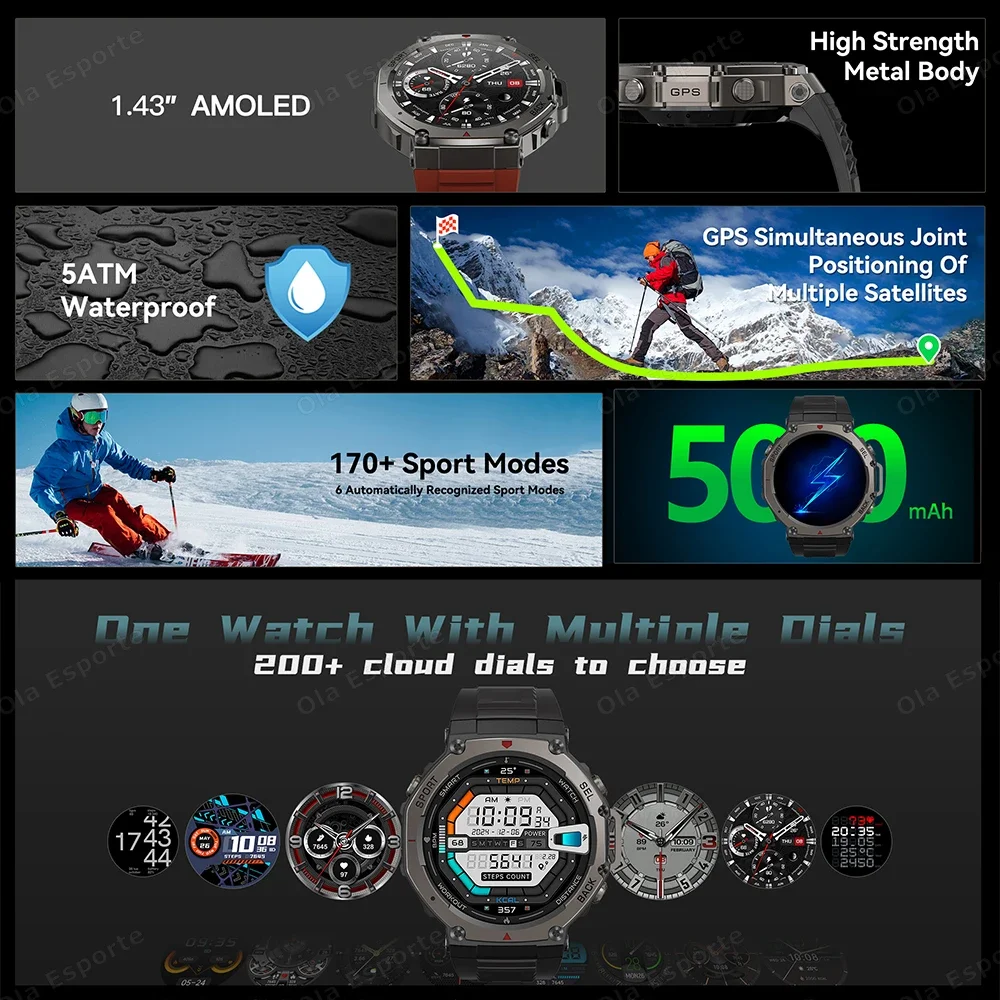 Novo relógio inteligente de me - Altimeter Compass Watch avaliação e preço