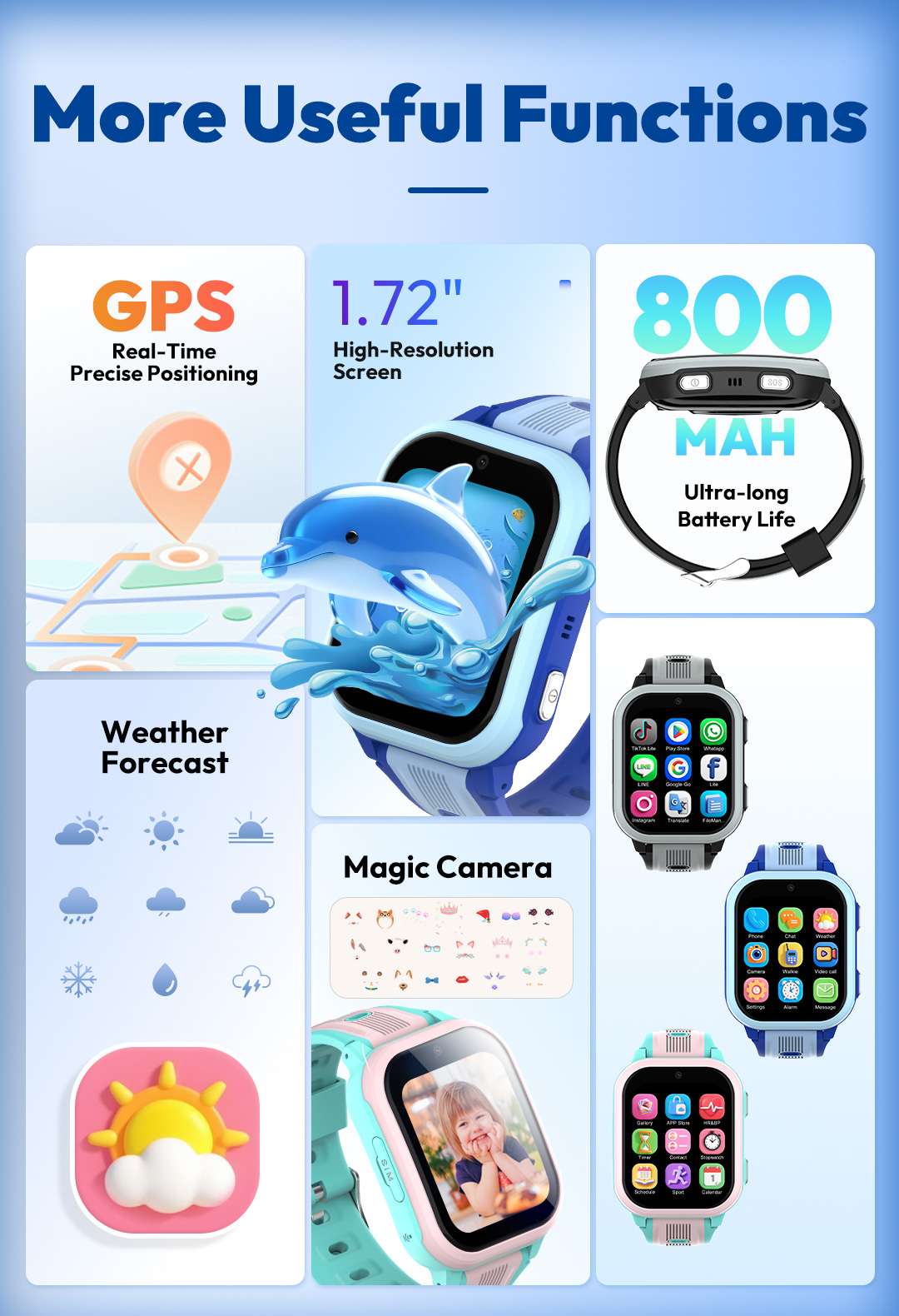 Relógio Inteligente KT41 - Rel - Smartwatch Watches For Kids With Gps avaliação e preço